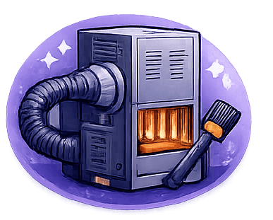 Furnace cleaning service icon